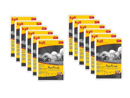 [90331457 1106953] kyli Nassfutter Pure Fresh Chicken &amp; Lamb, 12 x 85 g
