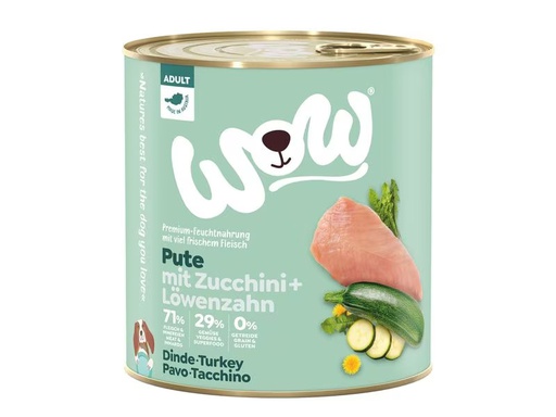 [90331556 1661011] WOW Nassfutter Adult Truthahn, 800 g