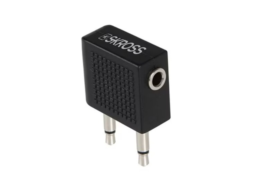 [90331567 1661002] SKROSS Audio-Adapter Airplane Analog, Schwarz