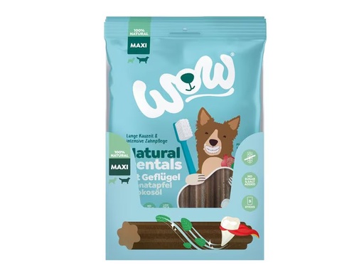 [90331650 1661037] WOW Kauartikel Natural Dentals Geflügel Maxi, 275 g
