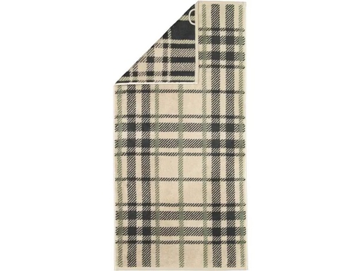 [90331684 1662818] Cawö Duschtuch Edition Karo 70 x 140 cm, Beige/Granit/Grün