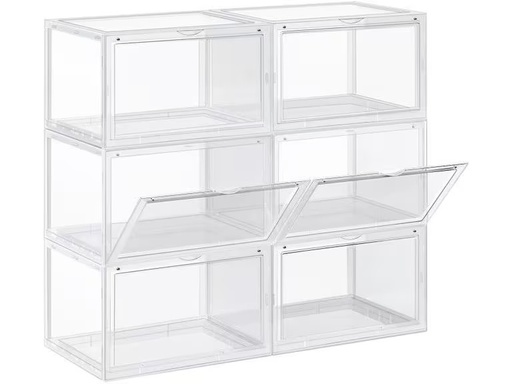 [90331730 1661838] Songmics Schuhschrank  6-er Set Transparent