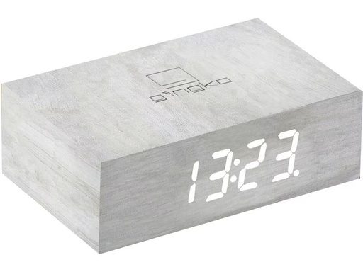 [90331836 1666518] Gingko Digitalwecker Flip Click Clock Weiss