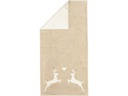 Cawö Handtuch Alpenchic Edition Hirsch 50 x 100 cm, Beige