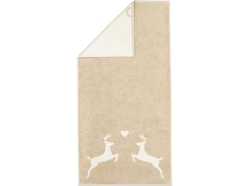 [90331872 1662805] Cawö Handtuch Alpenchic Edition Hirsch 50 x 100 cm, Beige