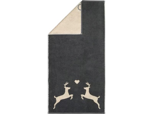 [90331905 1662813] Cawö Gästetuch Alpenchic Edition Hirsch 30 x 50 cm, Beige/Granit