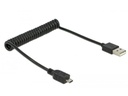 Delock USB 2.0-Spiralkabel  USB A - Micro-USB B 0.6 m