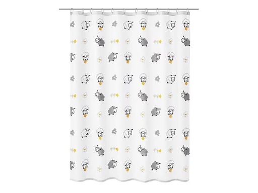 [90332112 1665851] Kleine Wolke Duschvorhang Sheep 180 x 200 cm, Mehrfarbig