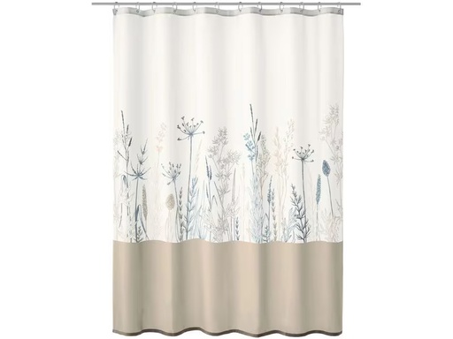 [90332270 1665852] Kleine Wolke Duschvorhang Savannah 180 x 200 cm, Beige/Weiss