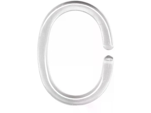 [90332282 1665856] Kleine Wolke Duschvorhanghaken DV-Ringe 12 Stück, 5 cm, Transparent