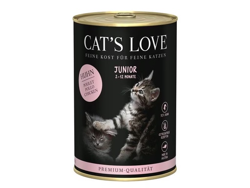 [90332300 1661100] Cat's Love Nassfutter Junior Huhn Pur, 400 g
