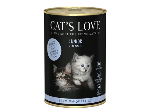 [90332349 1661101] Cat's Love Nassfutter Junior Kalb, 400 g