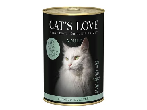 [90332371 1661102] Cat's Love Nassfutter Adult Truthahn Pur, 400 g