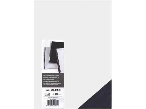 [90332514 1404883] Office Focus Einbanddeckel Office Focus 200 g/m², 100 Stück, Transparent