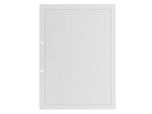 [90332695 1381075] Office Focus Heftblatt FSC A4, 4 mm Kariert, Weiss, 2-fach gelocht