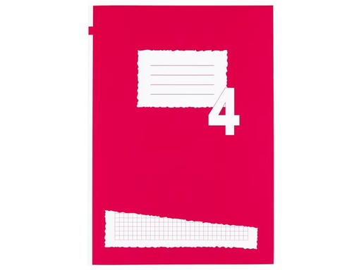 [90332779 1415302] Office Focus Schulheft FSC A4, Kariert, Rot, 10 Stück
