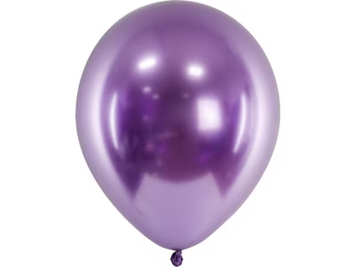 [90332899 1665533] Partydeco Luftballon Uni Glossy 10 Stück, Lila, Ø 30 cm