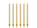 Partydeco Kerze 12.5 cm, 12-teiig, Gold