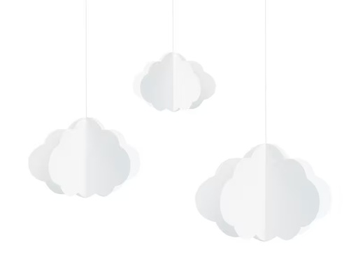 [90332957 1665243] Partydeco Anhänger Papierdekoration Wolke Weiss