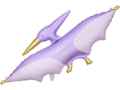 [90333031 1665237] Partydeco Folienballon Pterodaktylus 120 x 62 cm, Violett