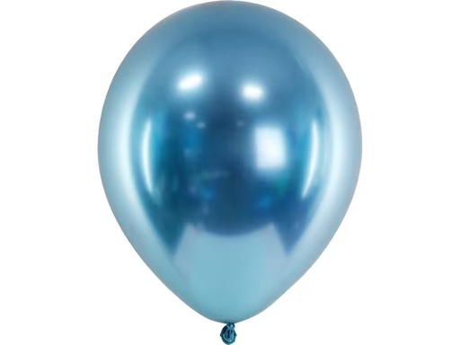 [90333032 1665535] Partydeco Luftballon Uni Glossy 10 Stück, Blau, Ø 30 cm