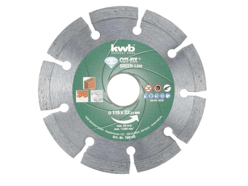 [90053443 492697] kwb Trennscheibe Green-Line Diamant 115 mm