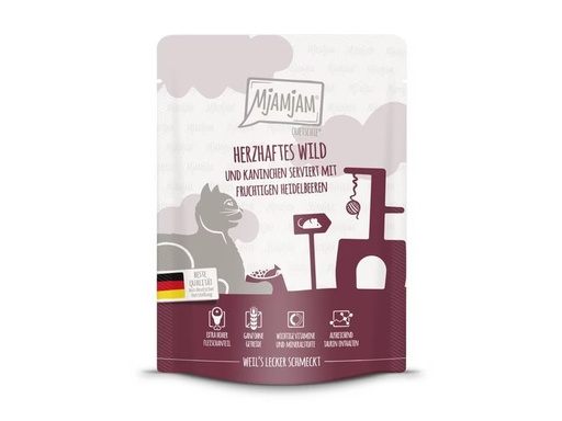 [90333066 1661771] Mjamjam Nassfutter Quetschie Wild &amp; Kaninchen, 300 g