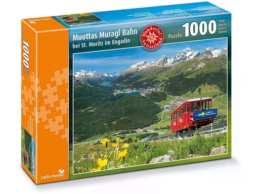 [90333117 1668278] Carta.Media Puzzle Muottas Muragl Bahn bei St.Moritz