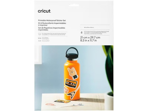 [90333161 1593636] Cricut Stickerpapier Joy Xtra A4, 6 Bogen, Weiss