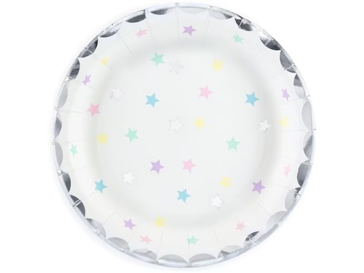 [90333173 1665172] Partydeco Einwegteller Einhorn/Sterne 6 Stück