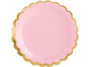 Partydeco Einwegteller Rosa, 18 cm, 6 Stück