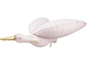 Partydeco Folienballon Storch 103 x 60 cm, Hellrosa