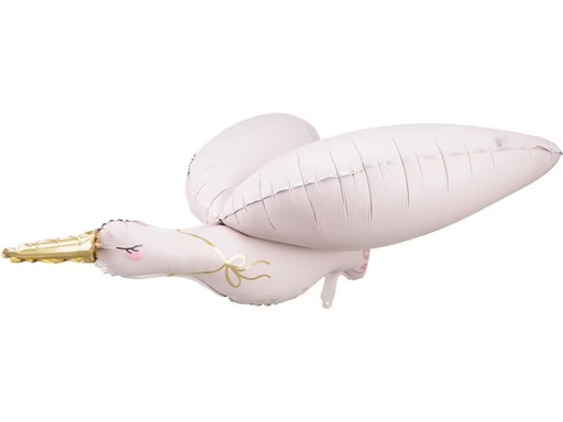 [90333216 1665246] Partydeco Folienballon Storch 103 x 60 cm, Hellrosa