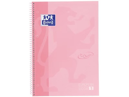 [90333241 1664951] Oxford Schreibblock School Touch A4+, liniert, Pastellrosa