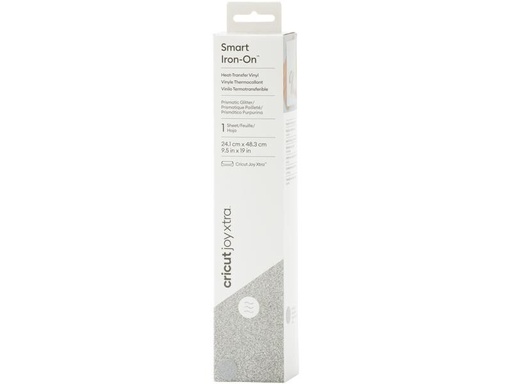 [90333245 1593651] Cricut Aufbügelfolie Joy Xtra Smart 24.1 x 48.3 cm, Silber Glitzer