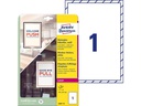 Avery Zweckform Hinterglas-Etiketten 210 x 297 mm, 10 Blatt, 10 Stück