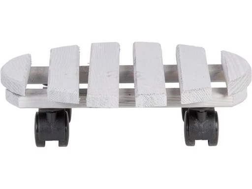 [90333286 1660183] Esschert Design Rolleruntersetzer Rund L Grau/Schwarz