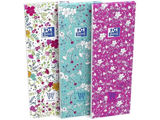 [90333295 1664947] Oxford Notizblock GO Floral 74 x 210 mm, liniert