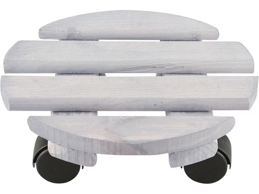 [90333298 1660182] Esschert Design Rolleruntersetzer Rund S Grau/Schwarz