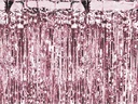 Partydeco Partyaccessoire Vorhang 90 x 250 cm, Roségold