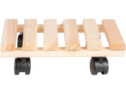 [90333373 1660187] Esschert Design Rolleruntersetzer Quadratisch L Nature/Schwarz
