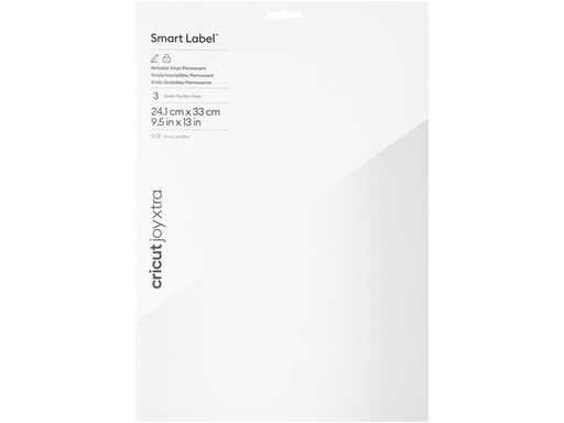 [90333430 1593629] Cricut Vinylfolie Joy Xtra Smart perm. 24 x 33 cm, 3 Stück, Weiss
