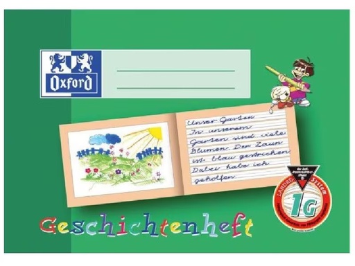 [90333433 1664938] Oxford Schulheft A5 quer, liniert, Grün