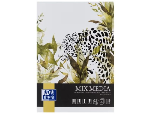 [90333492 1664961] Oxford Malblock Art Mix Media A4, 25 Blatt