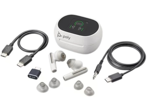 [90333597 1673229] Poly Headset Voyager Free 60+ MS USB-C, Weiss