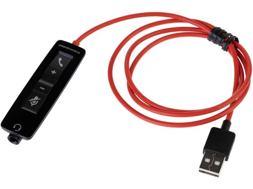 [90333766 1673374] Poly Adapter Inline zu Blackwire 5200 USB-A - 3.5 mm Klinke