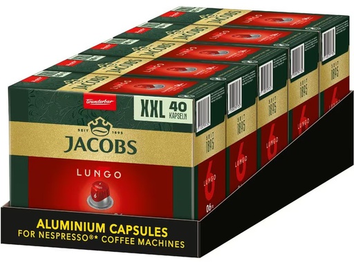 [90334056 1667655] Jacobs Kaffeekapseln Lungo 6 Classico 5 x 40 Stück