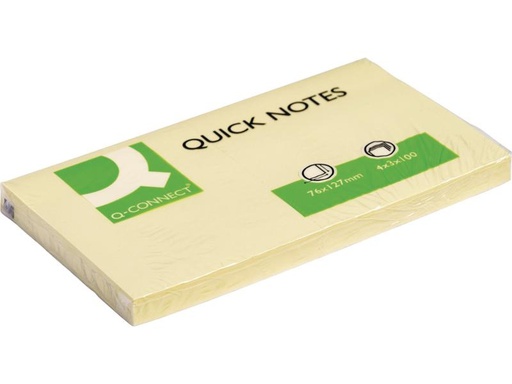 [90053550 1045991] CONNECT Notizzettel Quick Notes 76 x 127 mm, Gelb