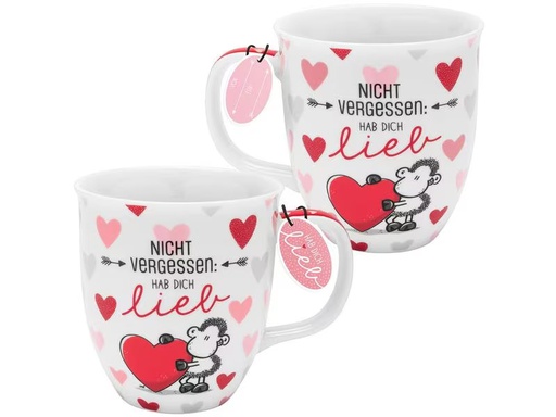 [90334175 1578927] Sheepworld Universaltasse Nicht vergessen 400 ml, 1 Stück, Rosa