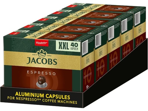 [90334335 1667656] Jacobs Kaffeekapseln Espresso 10 Intenso 5 x 40 Stück